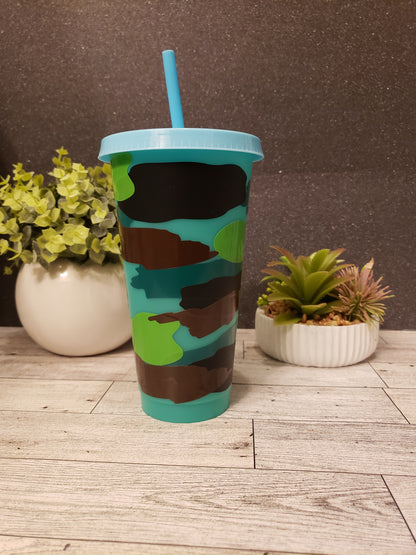24 OZ Color Changing Cup- Camo