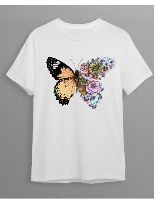 T Shirt- Butterfly/Flowers